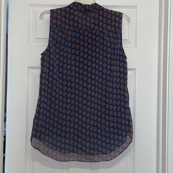 CAbi Medallion Reign Sleeveless Ruffle Front Blouse - Picture 8 of 8